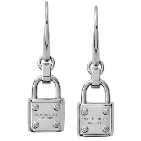 Michael Kors silver drop earrings